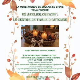 Atelier créatif : centre de table d'automne