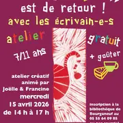 Atelier créatif Chalino est de retour avec les écrivain-e-s