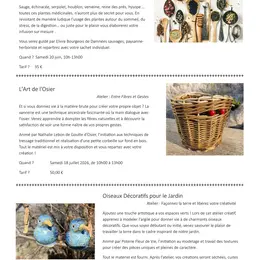 Atelier créatif chez Herbes de Menou : Oiseaux décoratifs pour le jardin