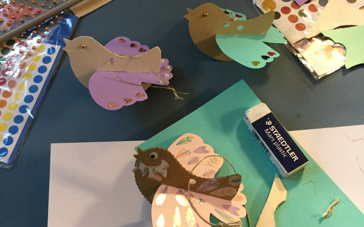 atelier créatif : oiseau en papier