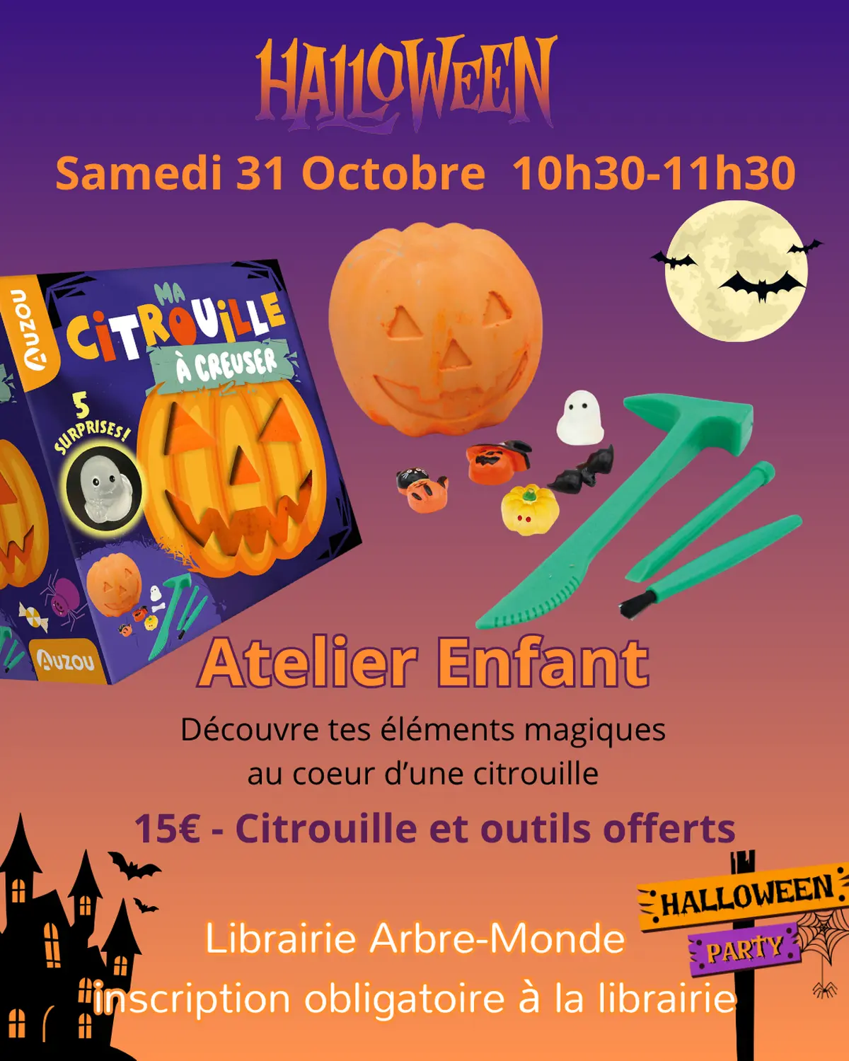 Atelier Créatif d'Halloween avec Sandrine de PapierCiseauxEtCie