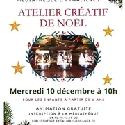 Atelier créatif de Noël à la Médiathèque d'Eygalières