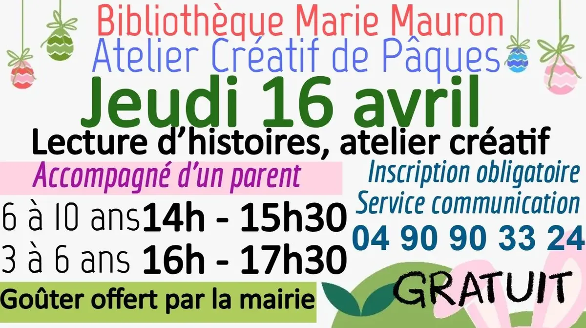 Atelier créatif de Pâques