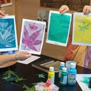 Atelier créatif de peinture sur plaque de gel à Groléjac (24)