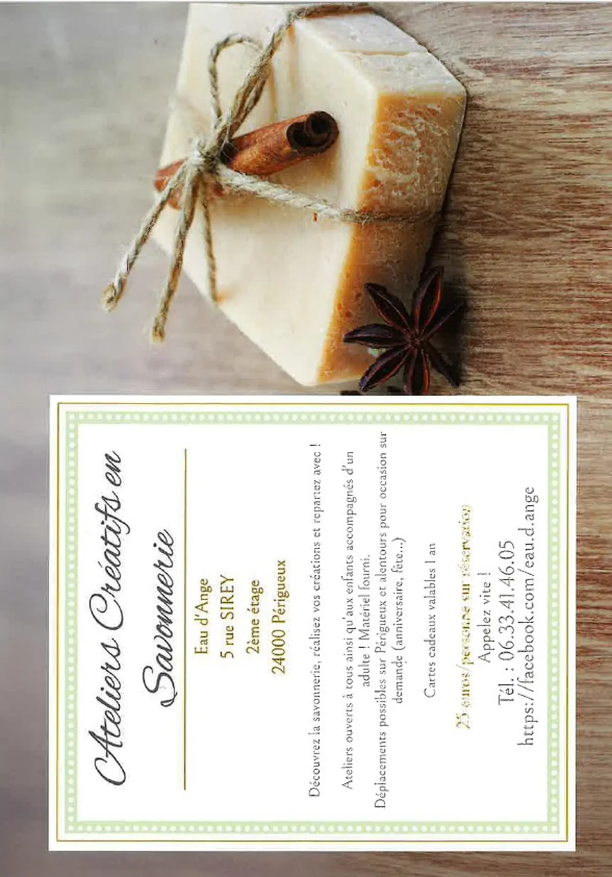 Atelier créatif de savons