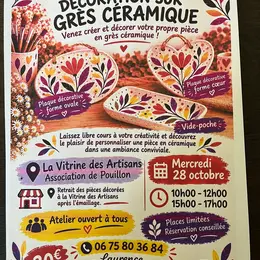 Atelier créatif - Décoration sur grès décoratif