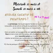 Atelier créatif : DIY remède d'herboriste : printemps
