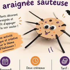 Atelier créatif Halloween - Fabrique ta propre araignée sauteuse