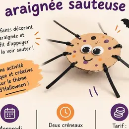 Atelier créatif Halloween - Fabrique ta propre araignée sauteuse