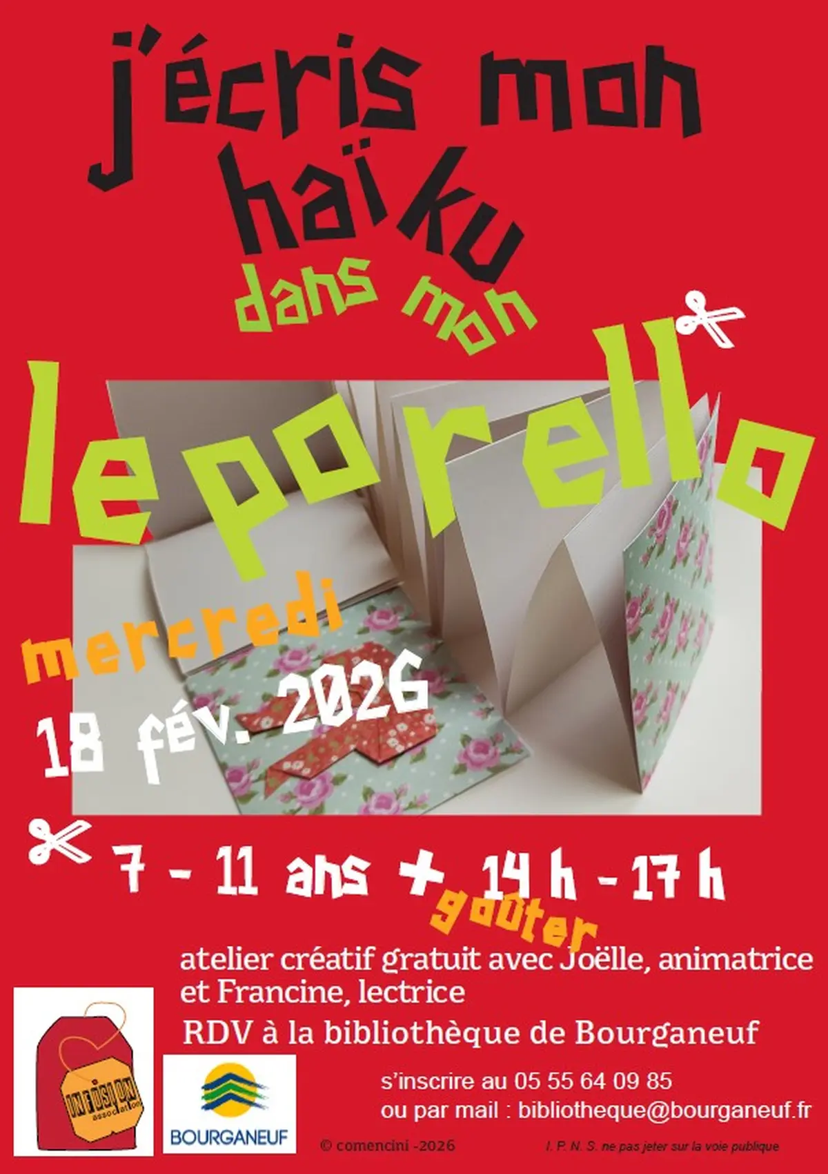 Atelier créatif J'écris mon haïku dans mon leporello