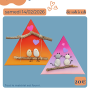 Atelier créatif La St Valentin, version petits galets 