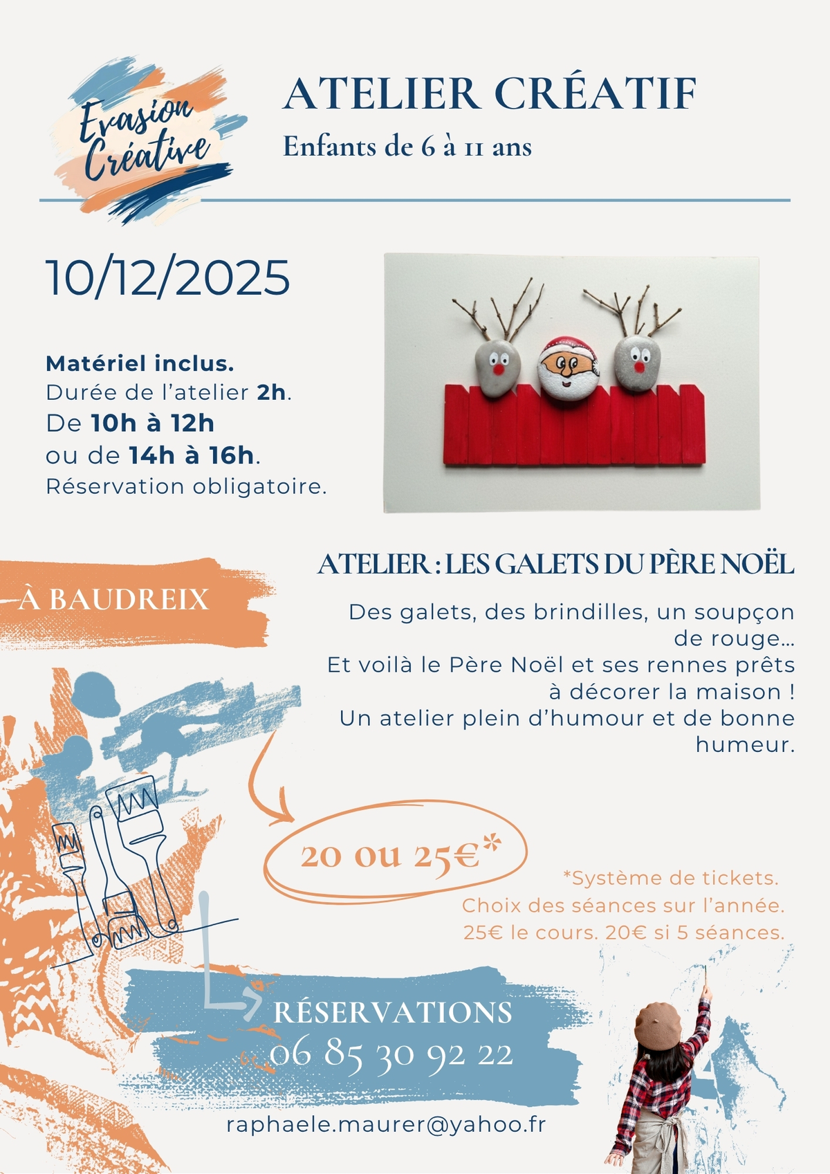 Atelier Créatif Les galets du père Noël