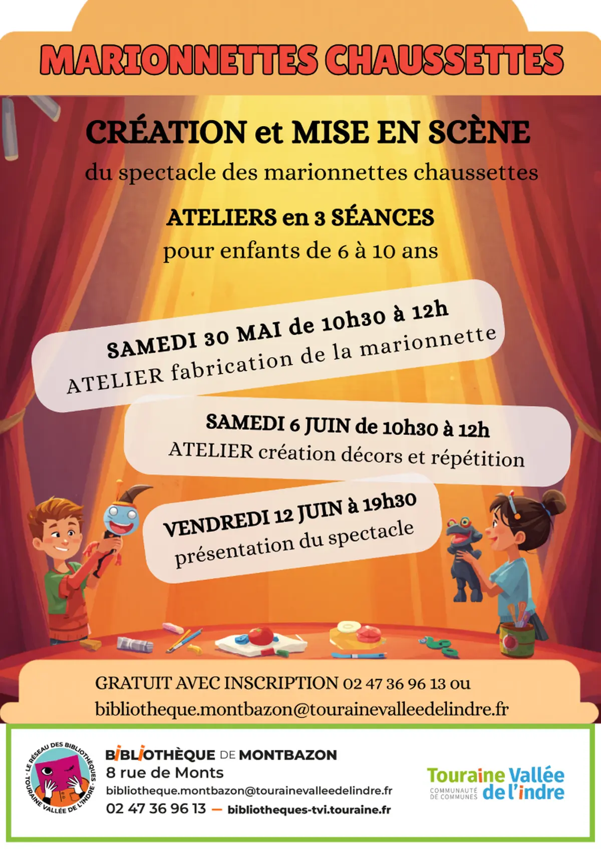 Atelier créatif : Les marionnettes, c'est chouette !!!