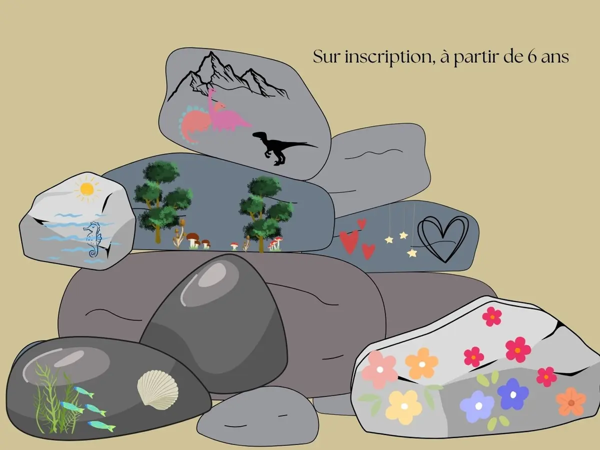 Atelier créatif Les petits mondes sur galets