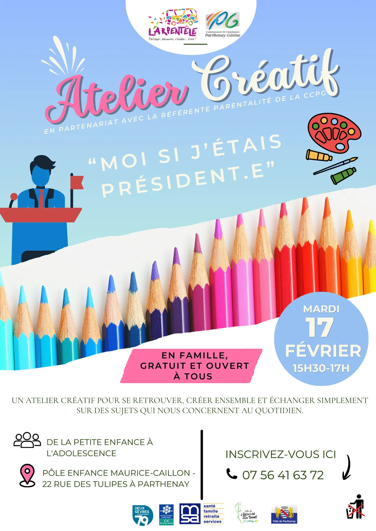 Atelier créatif Moi si j'étais Président.e