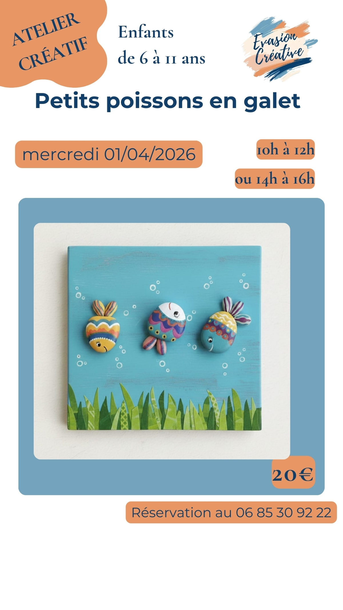 Atelier Créatif - Petits Poissons en galets