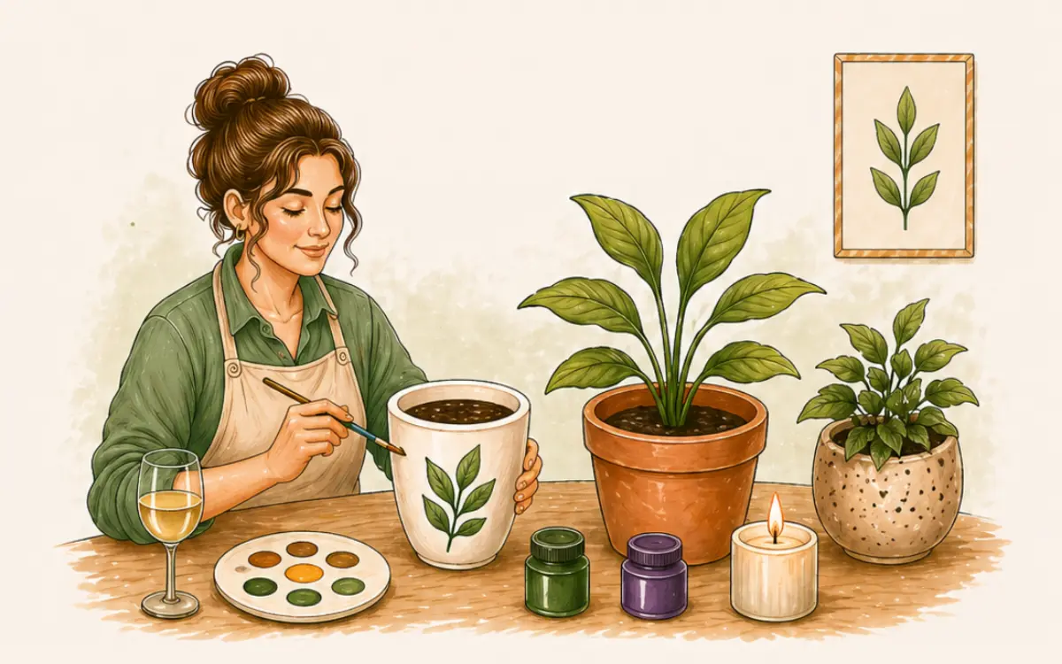 Atelier créatif plantes à Paris 18 – personnalisation de pot