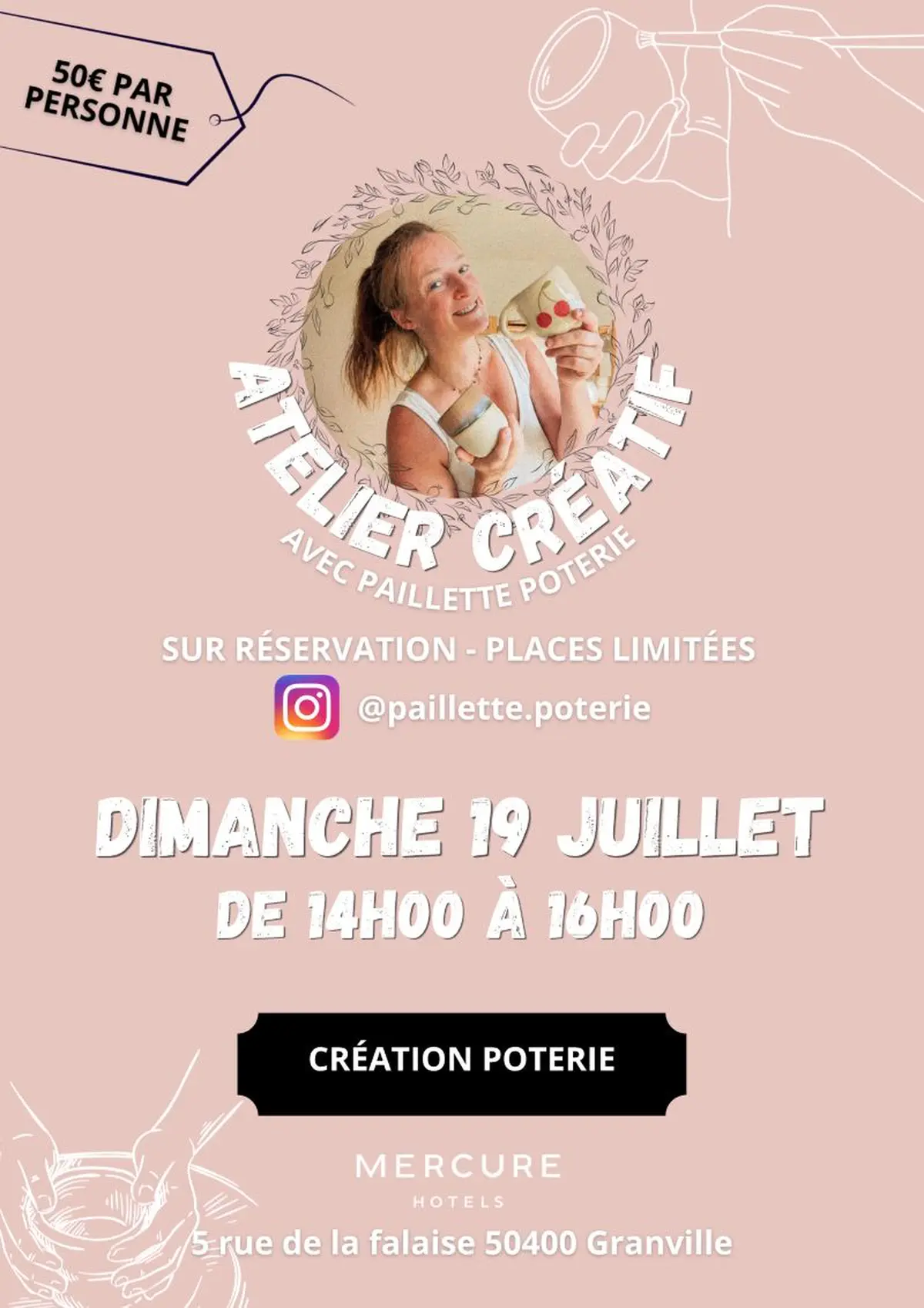 Atelier créatif poterie avec Morgane