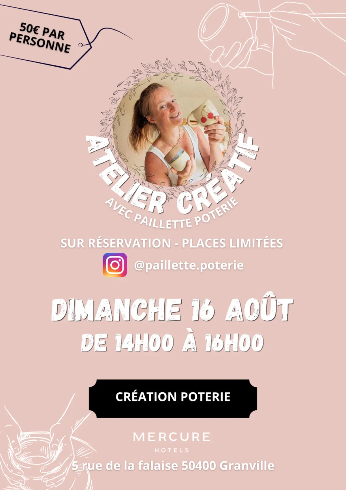 Atelier créatif poterie avec Morgane
