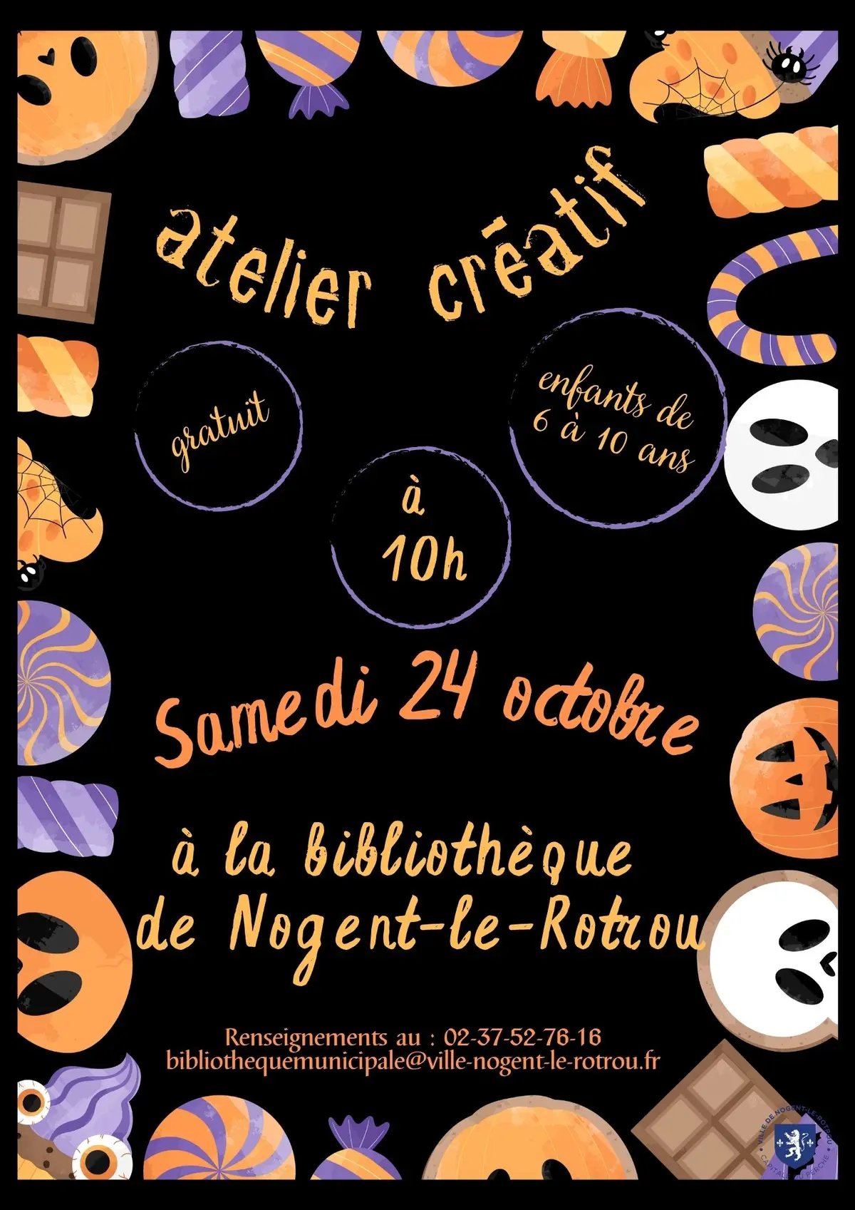 Atelier créatif  pour enfant : couronne d'Halloween