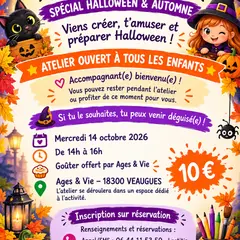 Atelier créatif pour enfants spécial halloween et autmone