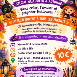Atelier créatif pour enfants spécial halloween et autmone