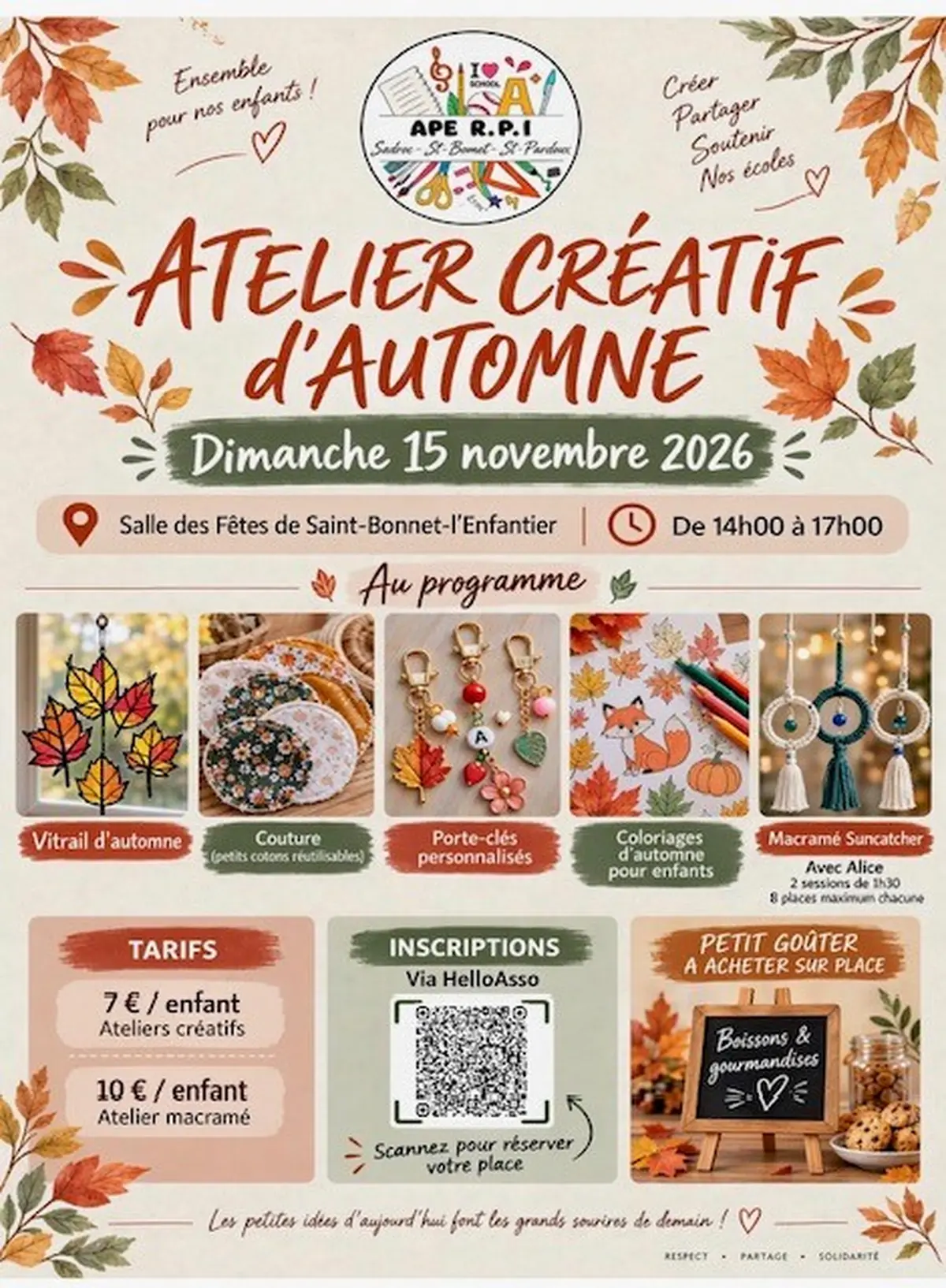 Atelier créatif sur le thème de l'automne