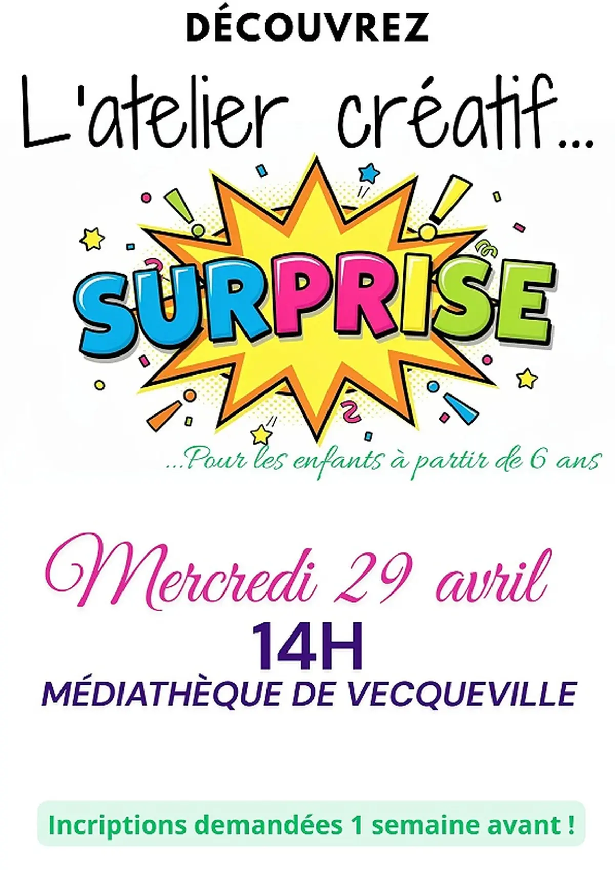 Atelier créatif surprise