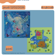 Atelier créatif Tableau avec ta figurine préférée en serviette