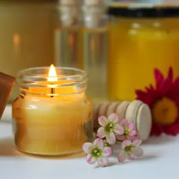 Atelier Création aux Carillons du Bois de l'Orme : Bougie à la cire d'abeille et gommage naturel