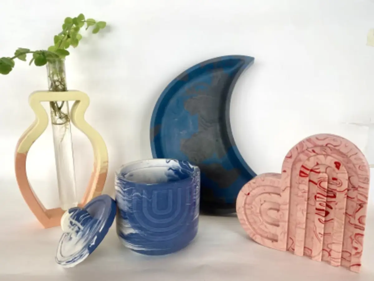 Atelier création d'objet en résine minérale à Paris 11ème