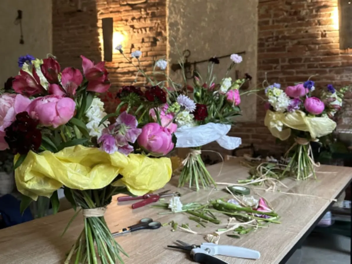 Atelier création d'un bouquet de fleurs fraiches à Toulouse (31)