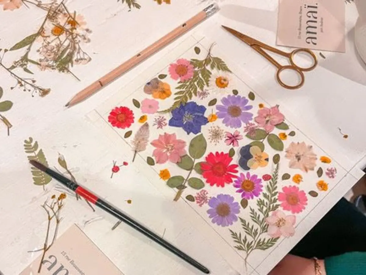 Atelier création d'un Herbier fleuris à Rouen (76)