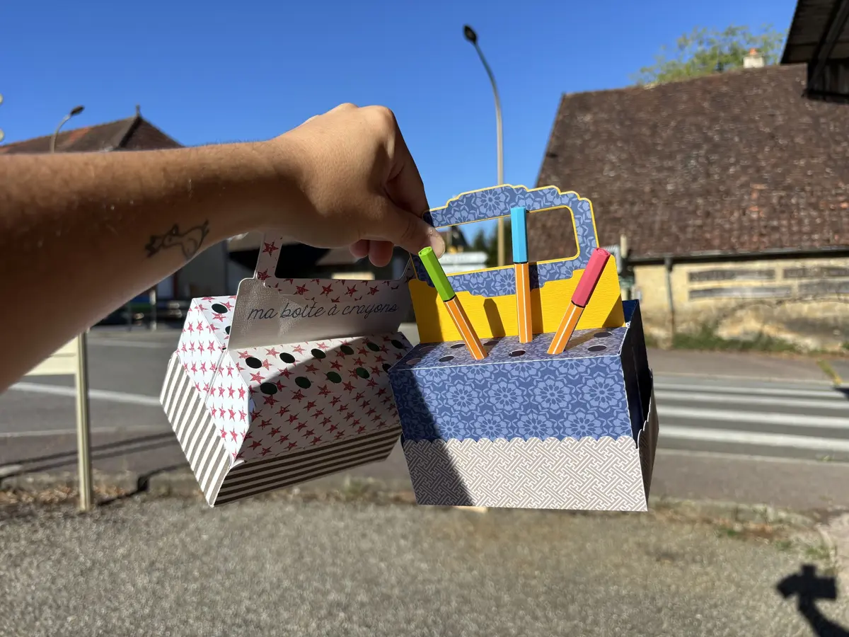 Atelier création d'une boîte à crayons