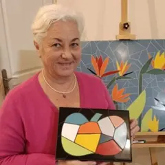 Atelier création d'une mosaïque en faïence à Niévroz (01)