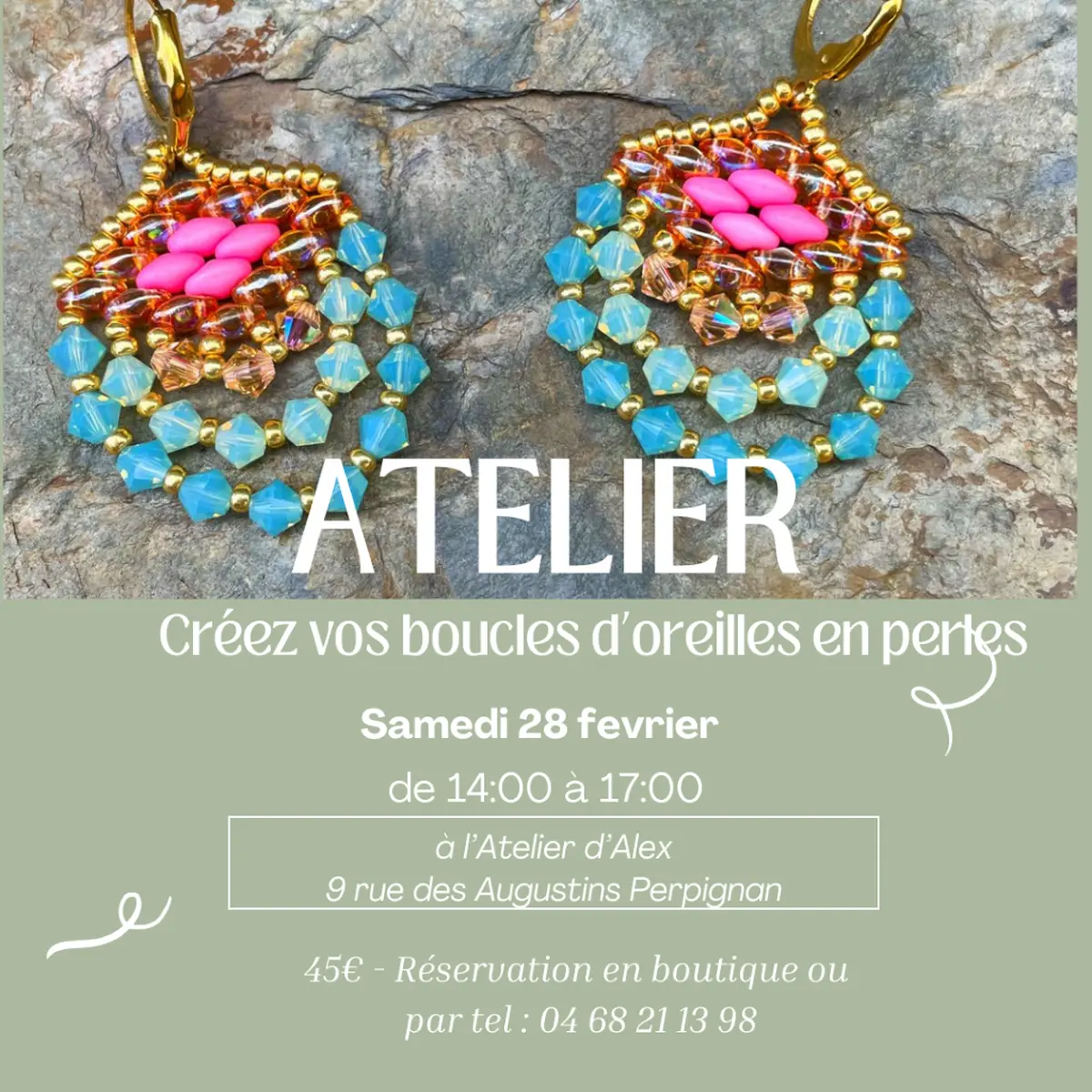 Atelier Création De Boucles D'Oreilles En Perles - L'Atelier D'Alex