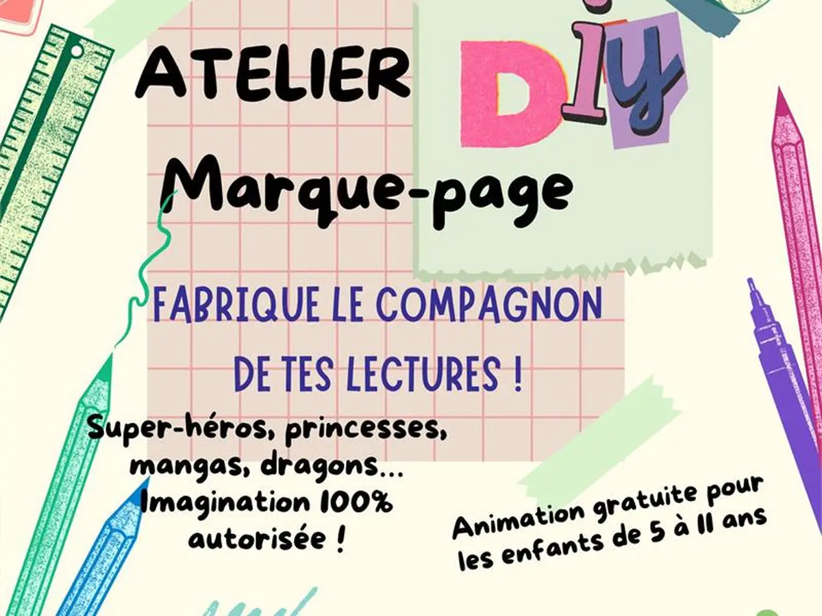 Atelier création de marque-page