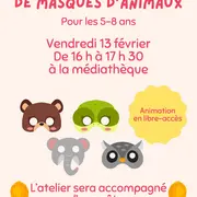 Atelier création de masques d'animaux