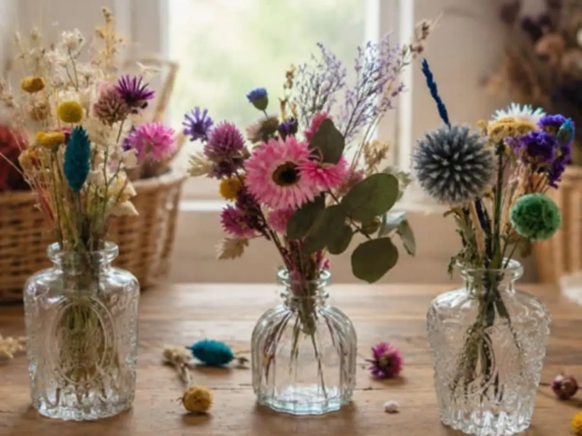 Atelier création de mini-vases fleuris à Montegut (32)