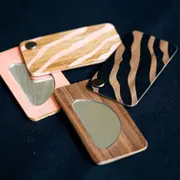 Atelier création miroir de poche en marqueterie à Lyon 3ème