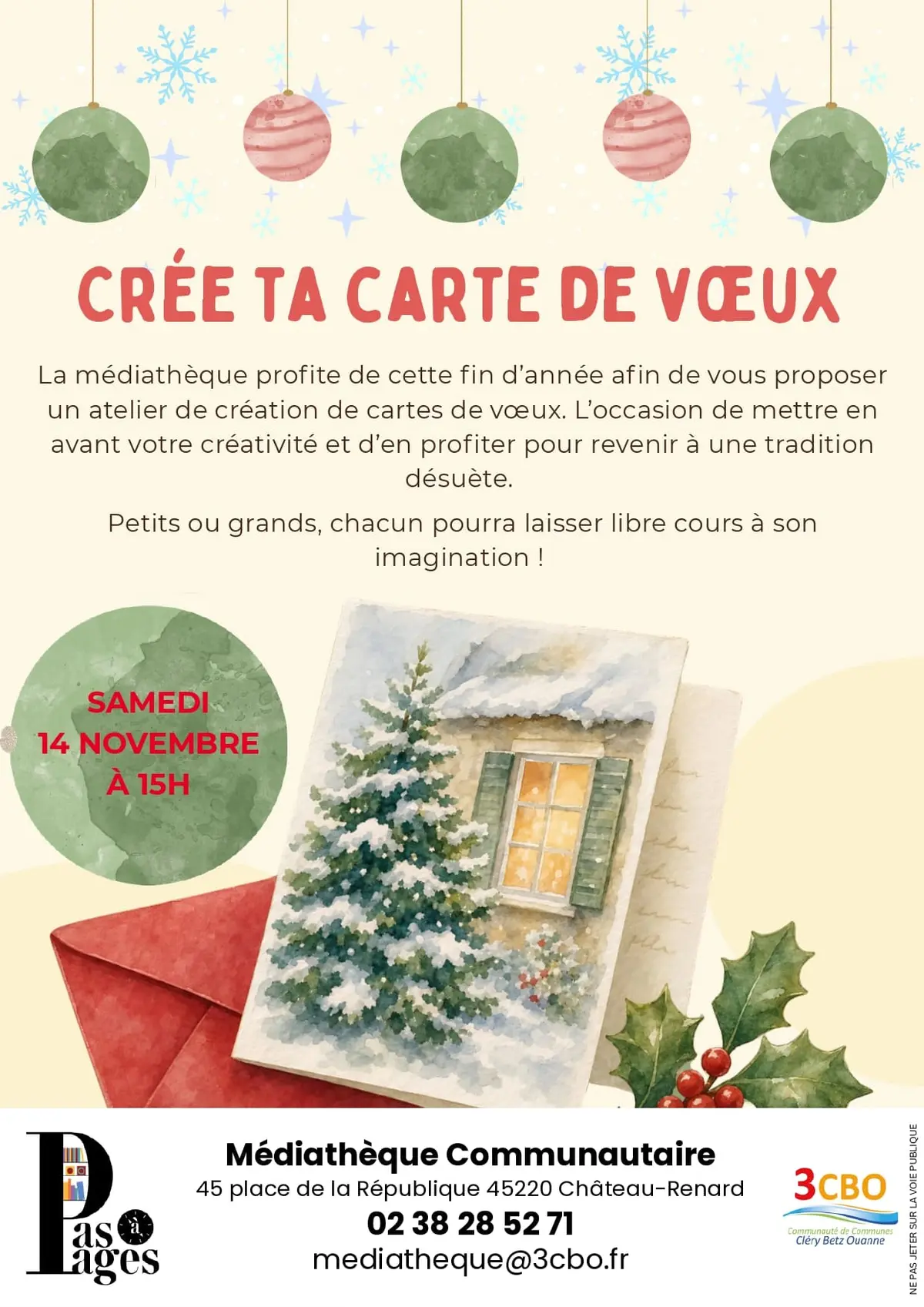 Atelier : Crée ta carte de voeux