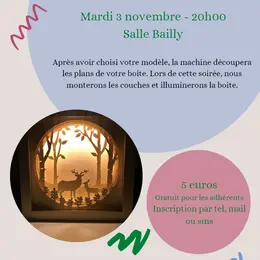 Atelier CRICUT - boîte lumineuse