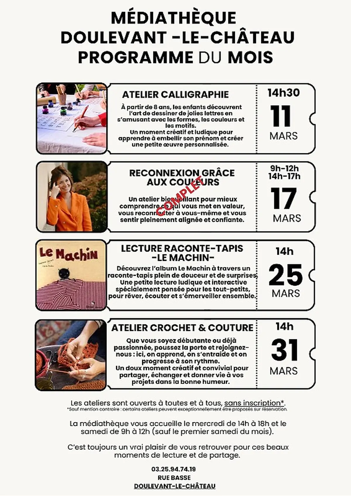 Atelier crochet et couture