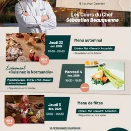 Atelier Cuisine et Terroir, menu automnal