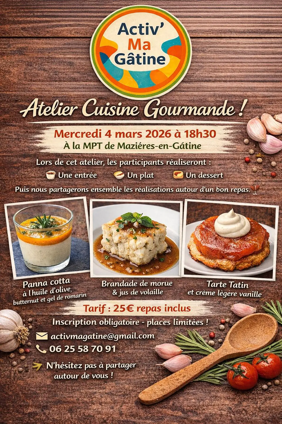 Atelier cuisine gourmande