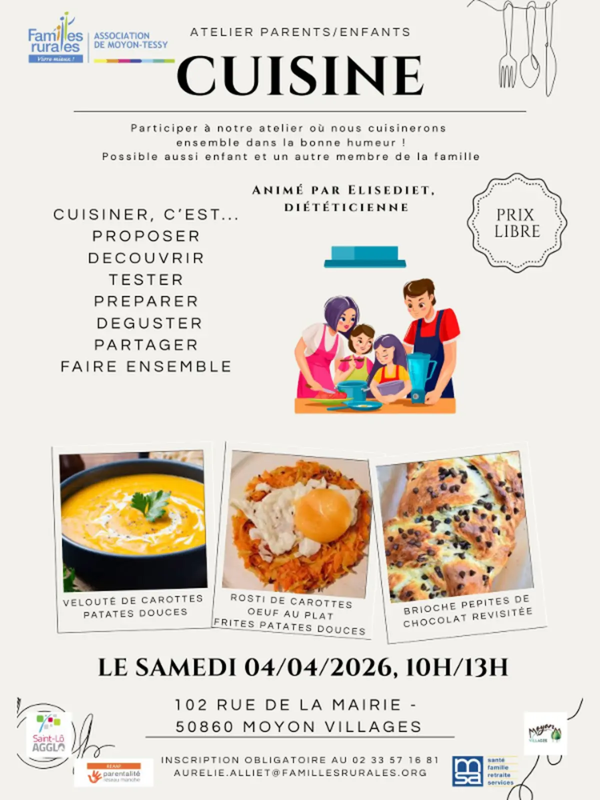 Atelier cuisine parents/enfants