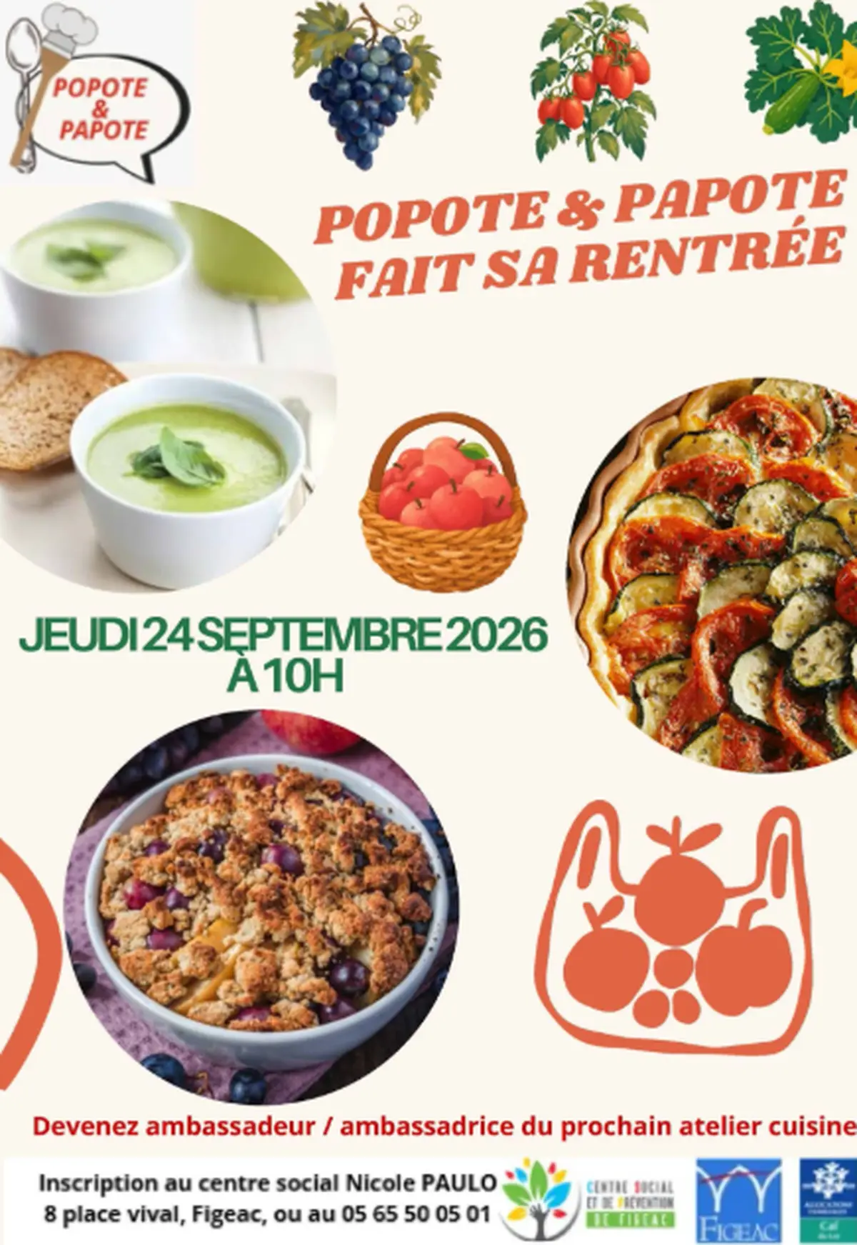 Atelier cuisine Popote et Papote à Figeac : les trésors de septembre !