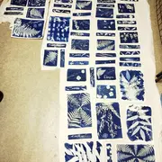 Atelier cyanotype sur papier
