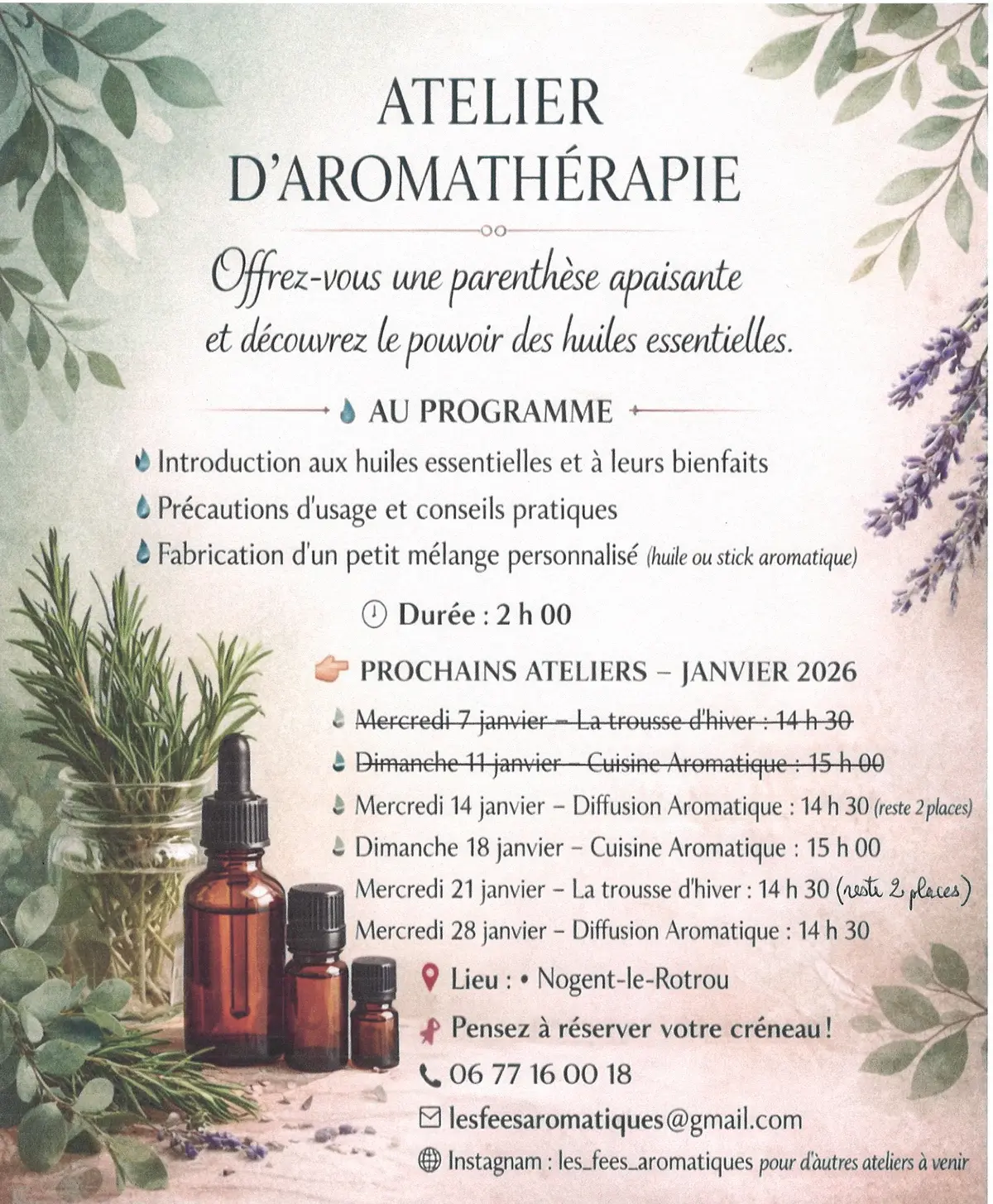 Atelier d'aromathérapie