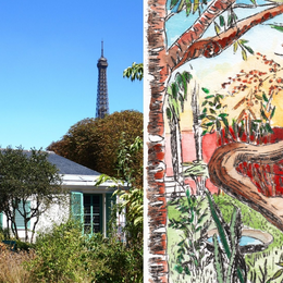 Atelier d'arts plastiques à la Maison de Balzac : carte postale à l'aquarelle